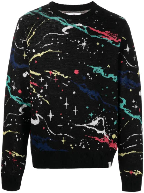 Billionaire Boys Club paint splatter-print crew neck jumper