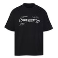 Mottled Logo Print Crew Neck Short Sleeve T-Shirt