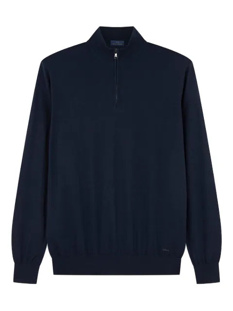 Paul & Shark half-zip shark embroidery sweater