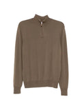 Canali stand-collar zip-up sweater