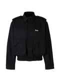 RHUDE logo-embroidered wool jacket