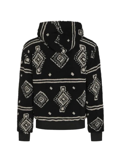 Mauna Kea geometric-pattern fleece hoodie