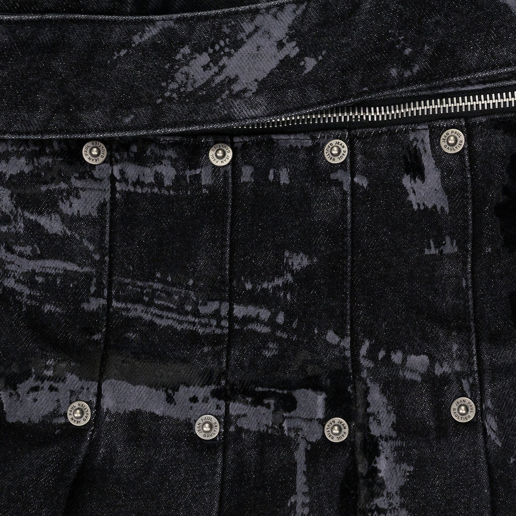 Black Denim Kilt