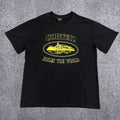 Corteiz "Rules The World" Alcatraz Graphic Tee (Black & Yellow Edition)