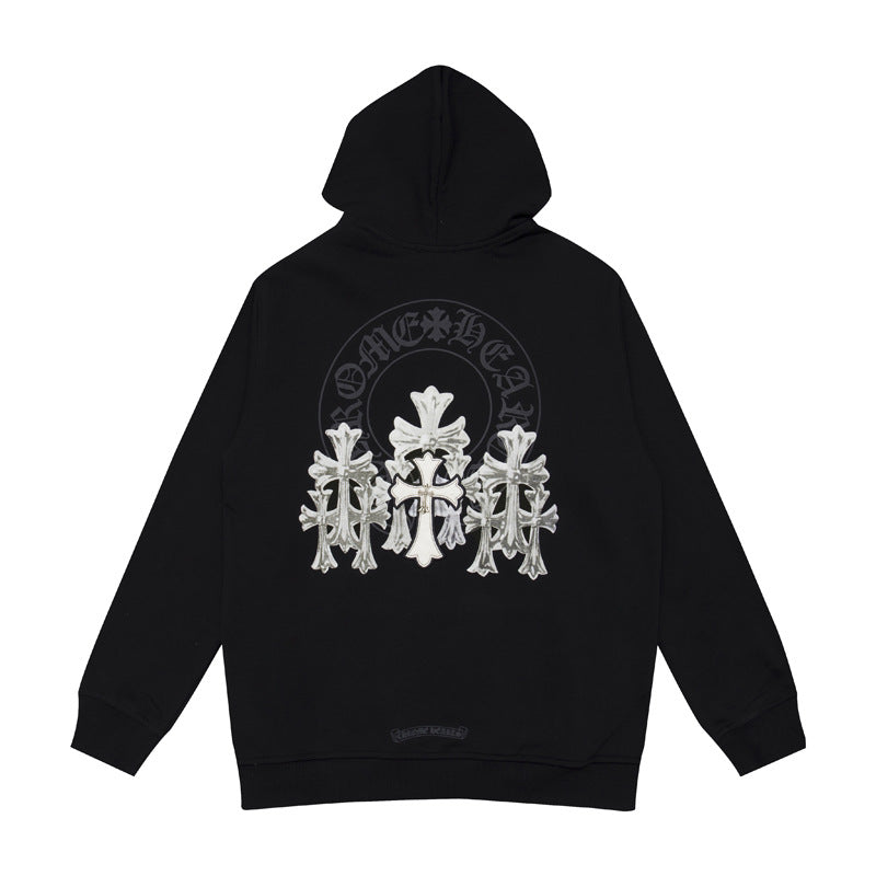 Chrome Hearts Multi‑Cross Graphic Oversized Hoodie Streetwear Unisex