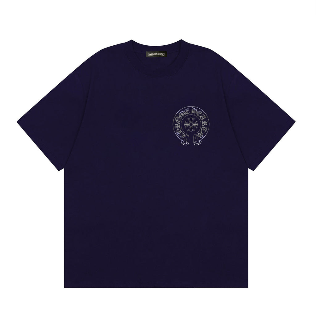 Chrome Hearts Multi‑Cross Horseshoe Graphic Oversized Tee Streetwear
