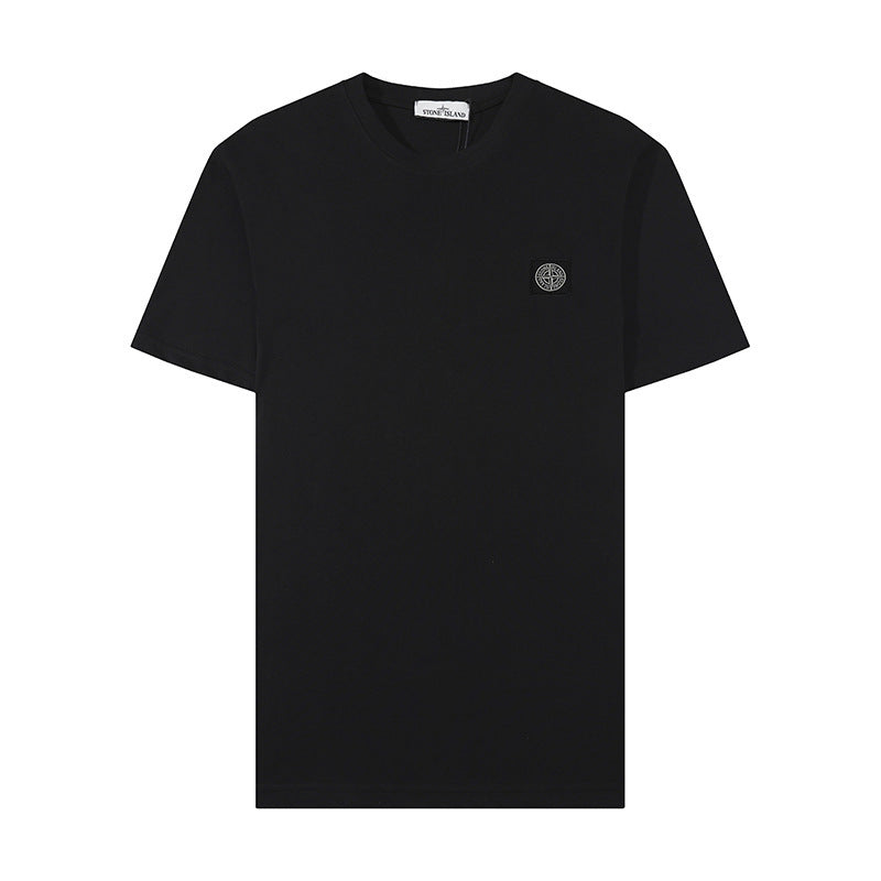 Stone Island Compass Patch Chest Badge Short‑Sleeve Cotton Tee