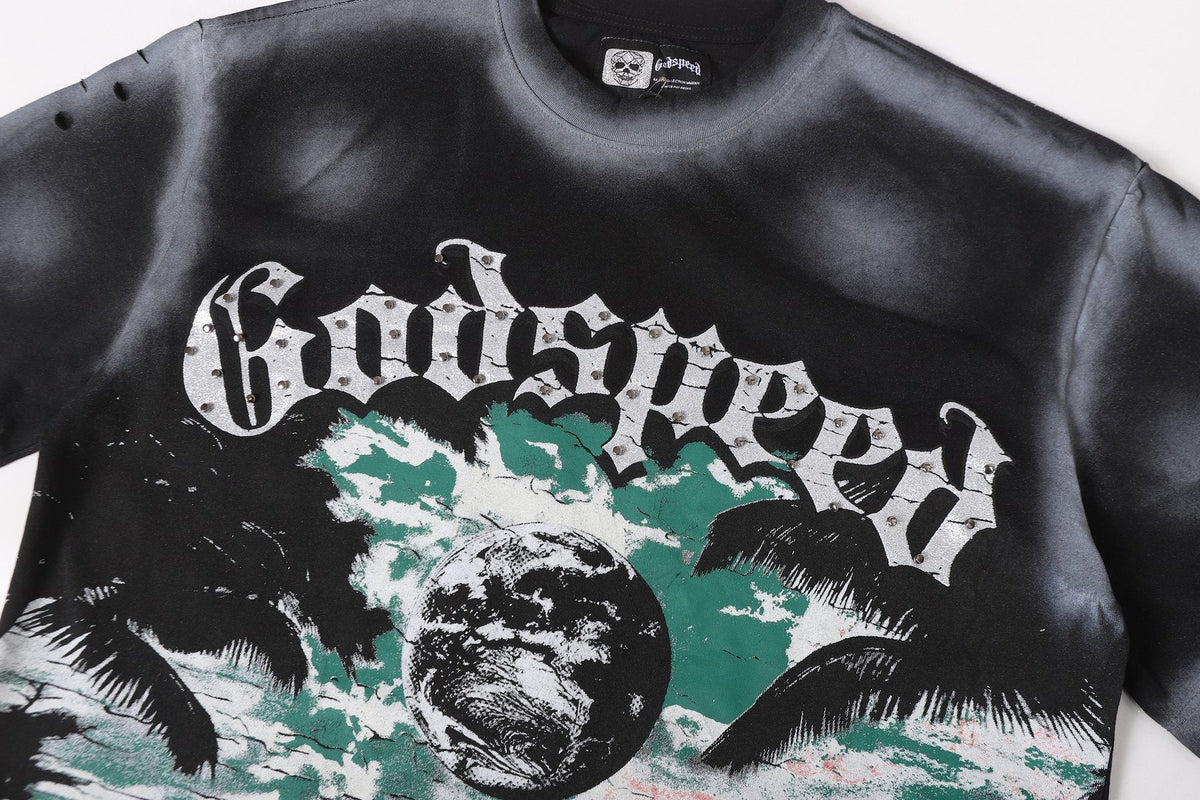 Godspeed Puffito Paradise Spray-Dye Graphic T-Shirt
