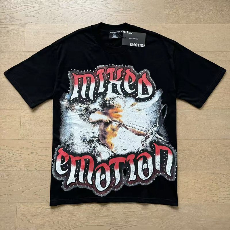MIXED EMOTION Angel Graphic Short-Sleeve T-Shirt