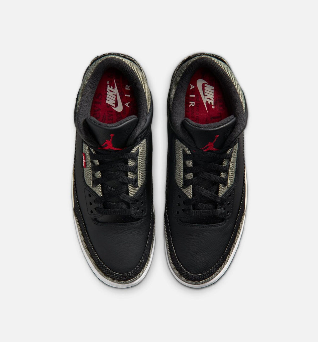 Air Jordan 3 x Levi's Black and White Denim | Men's Lifestyle Shoe | Denim Blue/Black/Gym Red