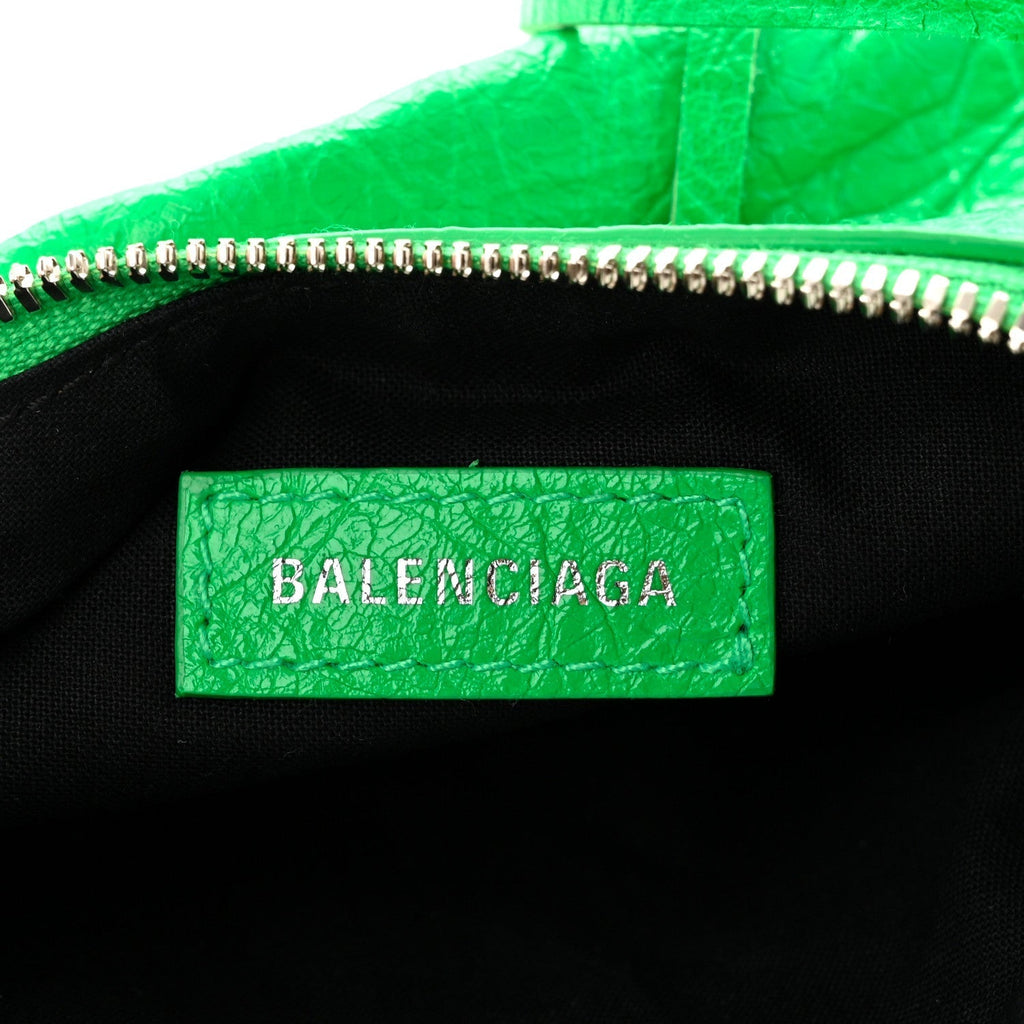 Agneau Arena Le Cagole Shoulder Bag XS Vivid Green