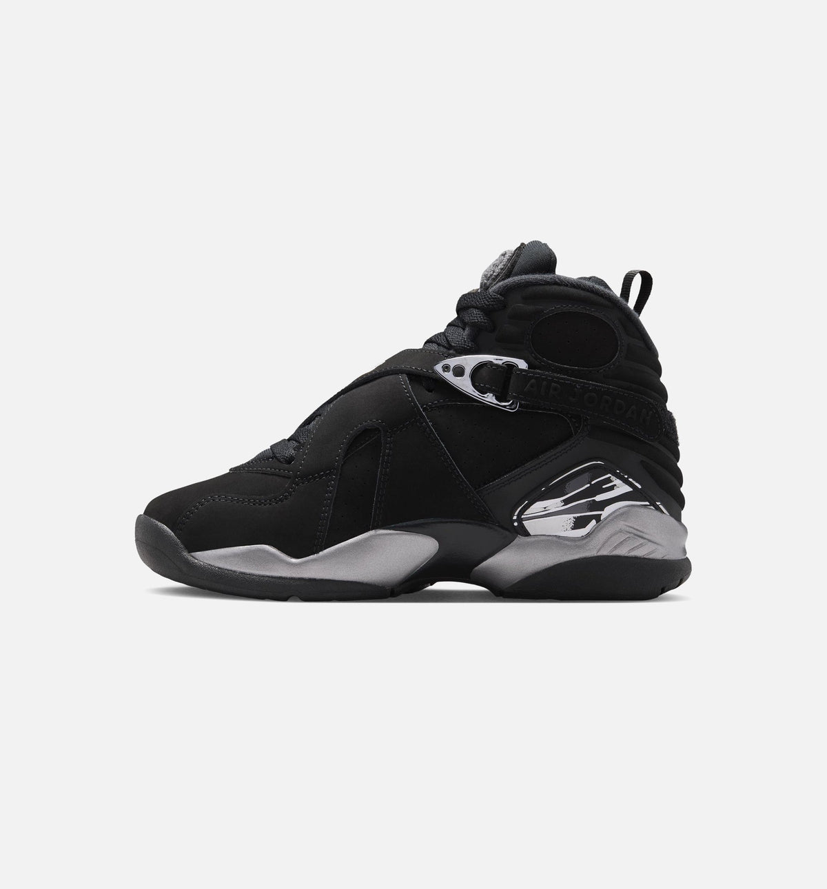 Air Jordan 8 Retro Chrome Black & Light Graphite Grade School Lifestyle Shoe