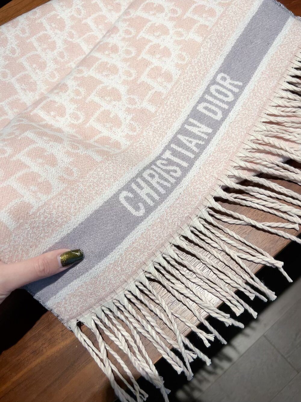 Dior Monogram Fringed Scarf