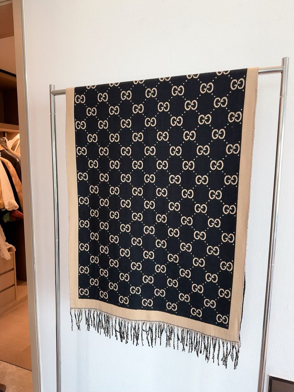 Gucci GG Fringe Scarf