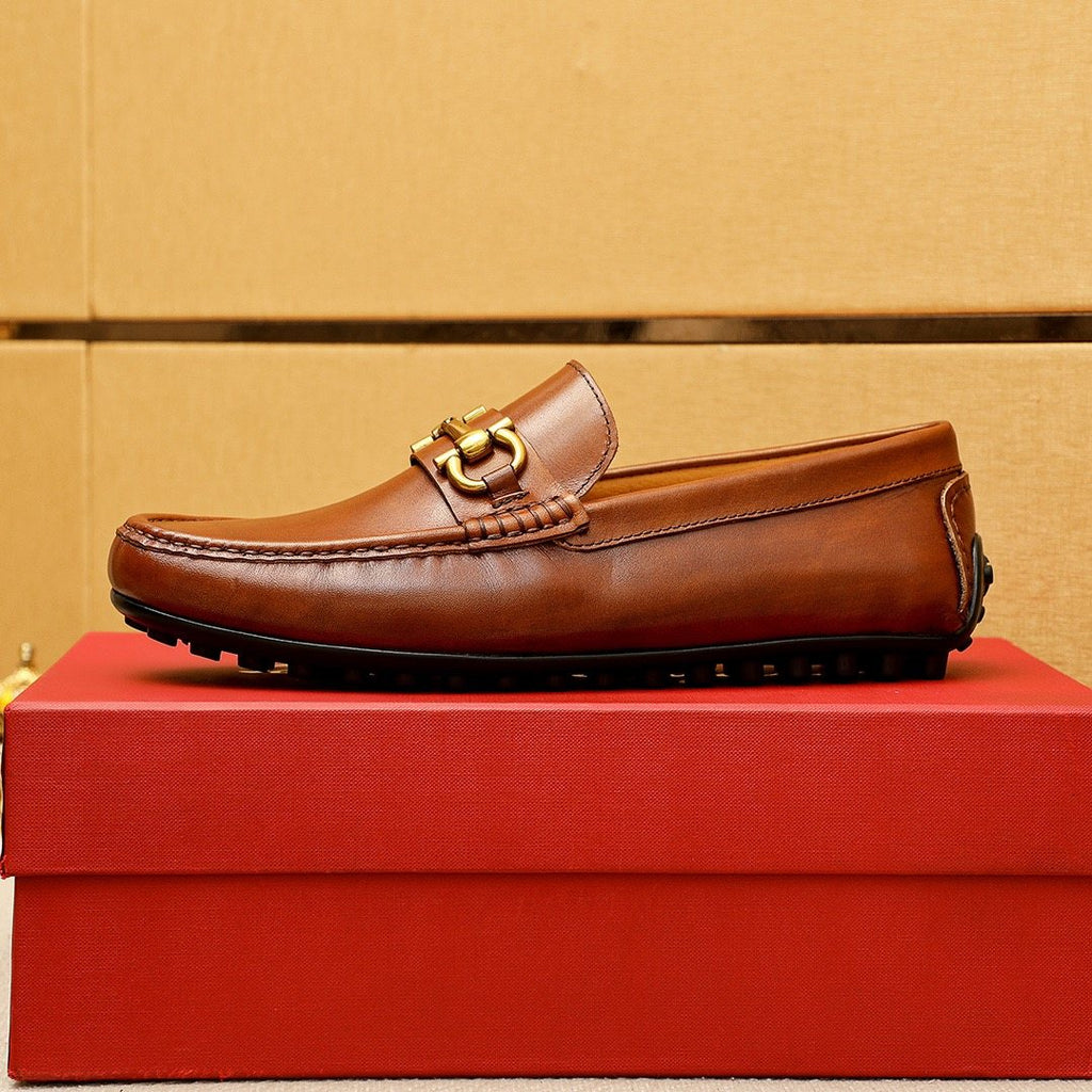 Ferragamo Brown Bit Loafers