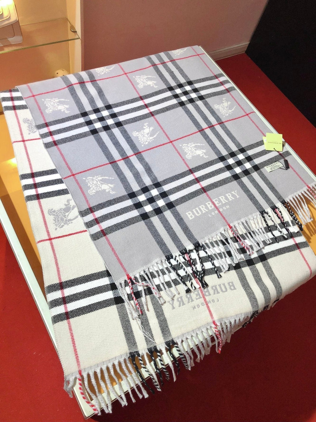 Burberry Plaid Fringed Scarf