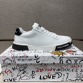 Dolce & Gabbana Men's White Black Low-Top Sneakers