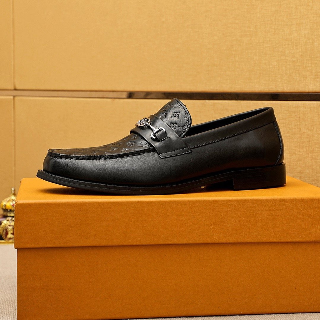 Louis Vuitton Embossed Buckle Loafers - Low-Profile Sole