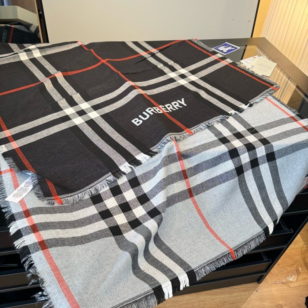 Burberry Plaid Fringe Scarf