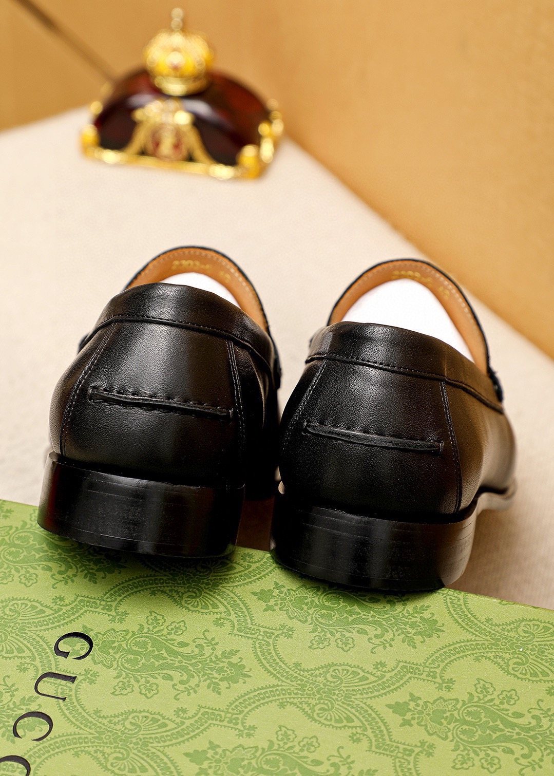 Gucci Leather Web Detail Loafers