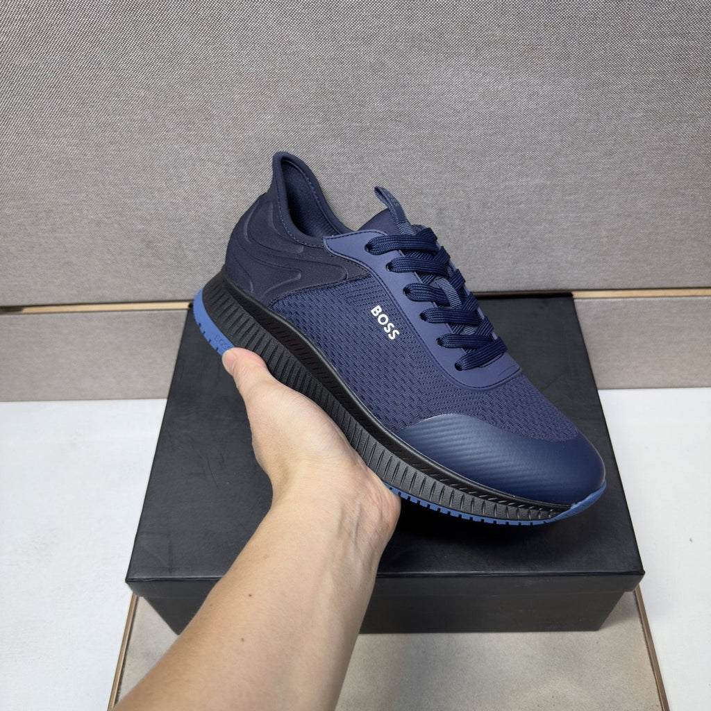 BOSS Men's Mesh Panel Sneakers