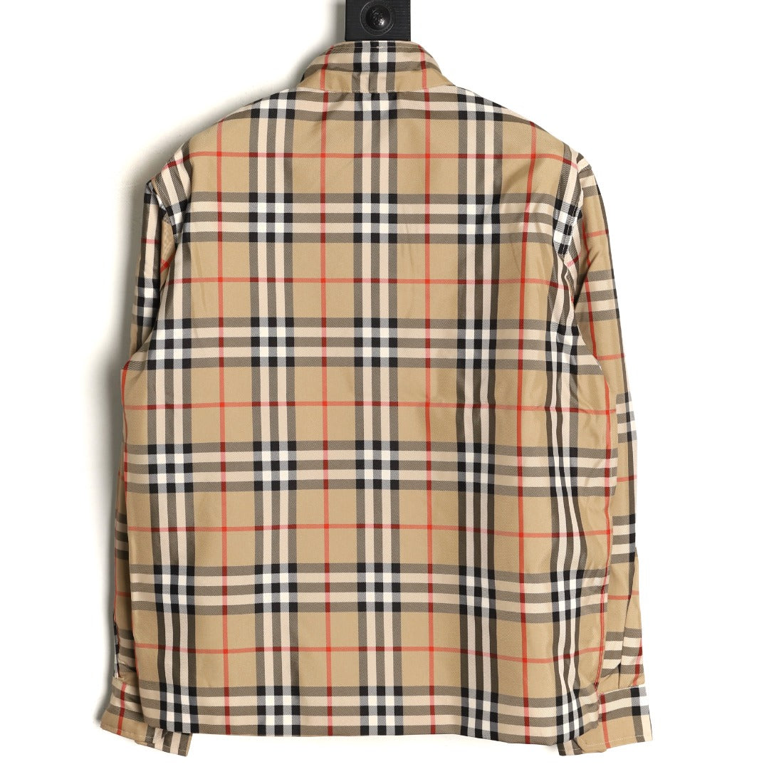 Burberry Check Stand-Collar Zip Jacket - Beige